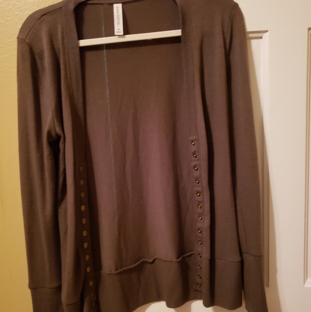 Army green cardigan